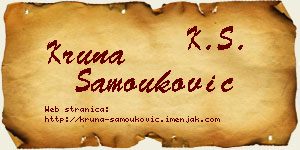 Kruna Samouković vizit kartica